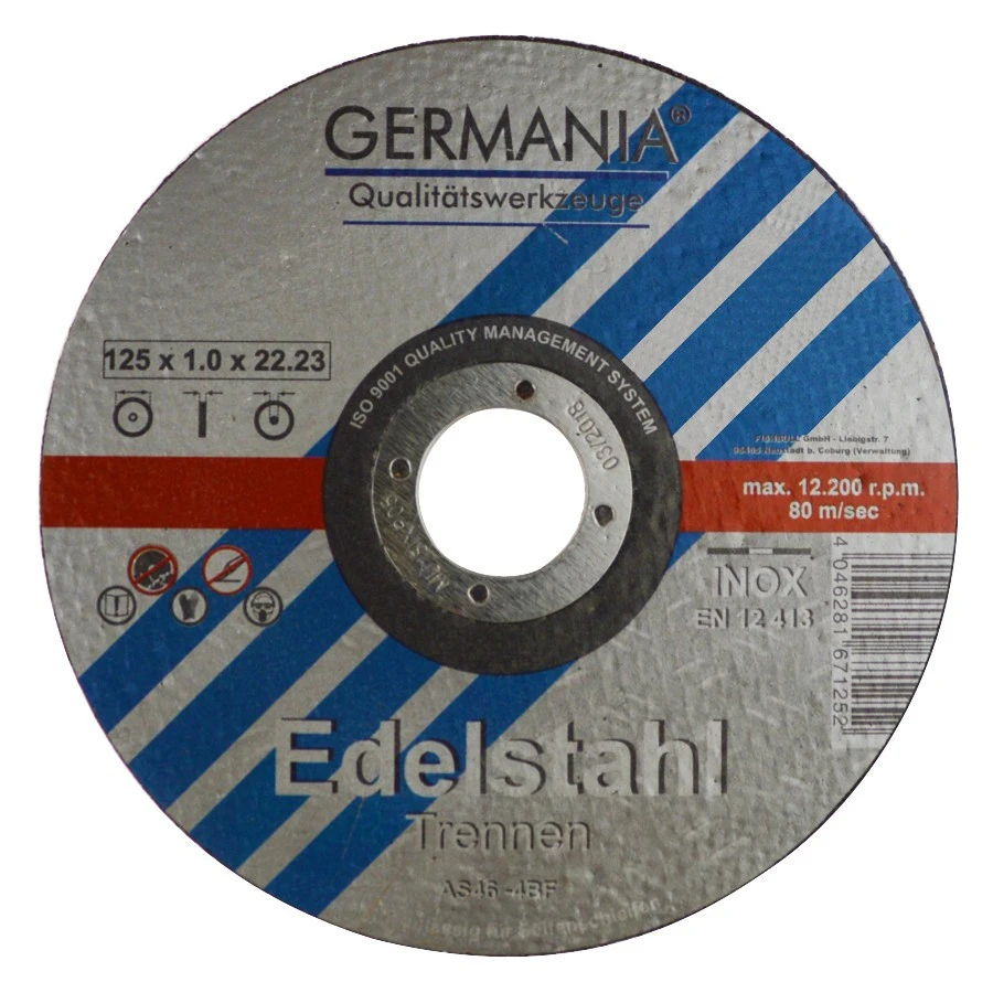 Trennscheibe Edelstahl 125x1x22,23mm 6Stück Trennen Edelstahl Metall 3 Trennscheibe Edelstahl 125x1x22,23mm 6Stück Trennen Edelstahl Metall