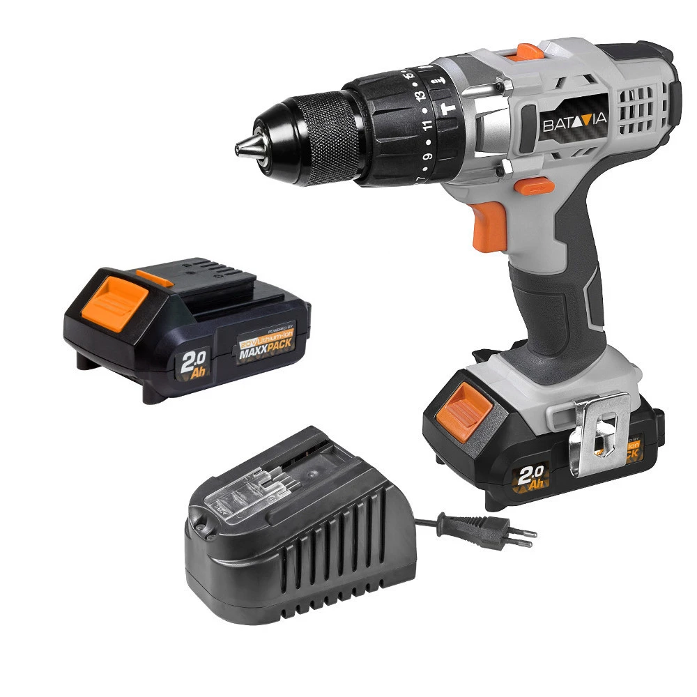 Schlagbohrmaschine Mit 2 Akkus Und Ladegerät Batavia 4 Schlagbohrmaschine Mit 2 Akkus Und Ladegerät Batavia – Bild 2