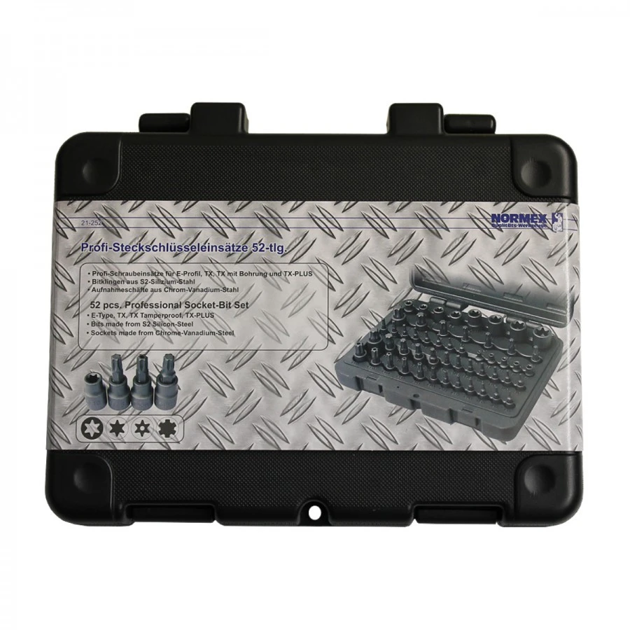 Normex Profi Steckschlüsseleinsätze Satz 52-teilig E-Profil TX Mit Bohrung TX-Plus 5 Normex Profi Steckschlüsseleinsätze Satz 52-teilig E-Profil TX Mit Bohrung TX-Plus – Bild 3