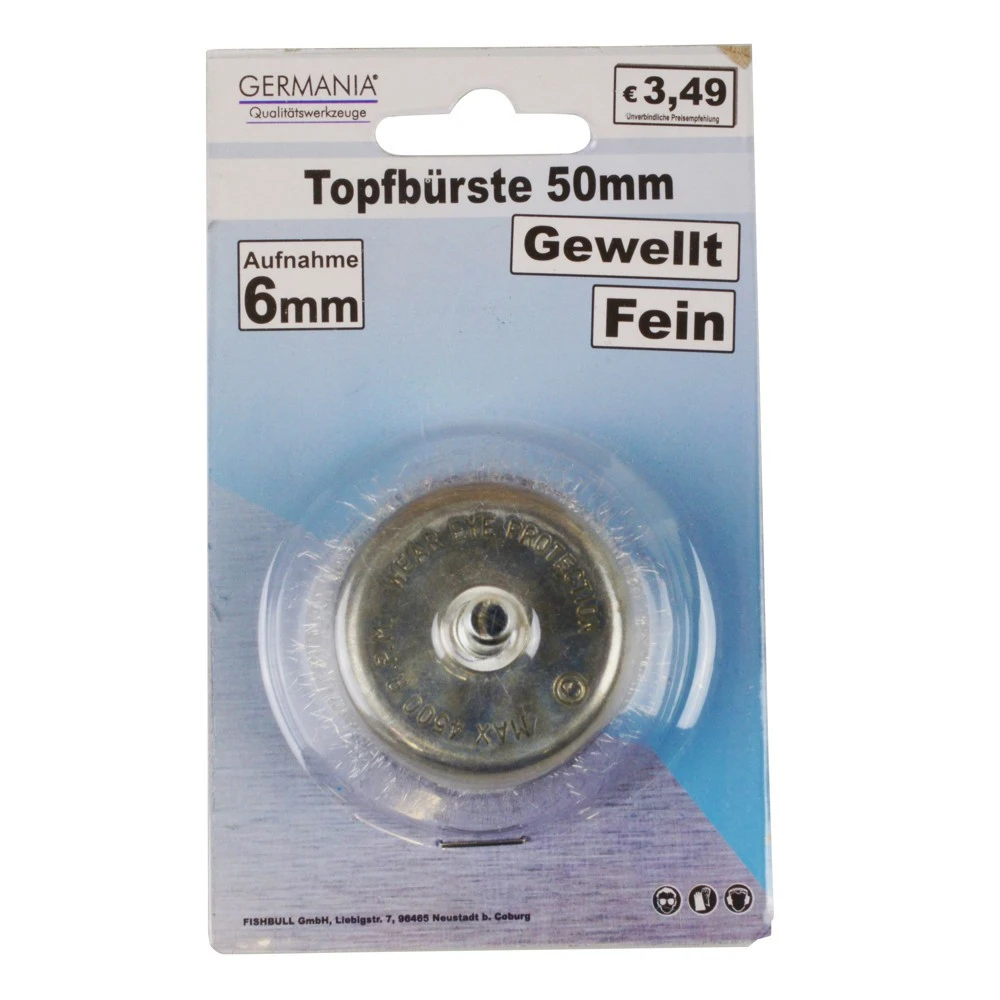 Topfbürste Fein Gewellt Ø50mm Stahldraht 4 Topfbürste Fein Gewellt Ø50mm Stahldraht – Bild 2