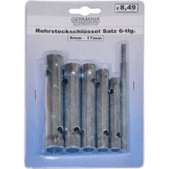 GERMANIA Rohrsteckschlüssel-Satz 6-teilig, 8 - 17 Mm, Stahl Verzinkt