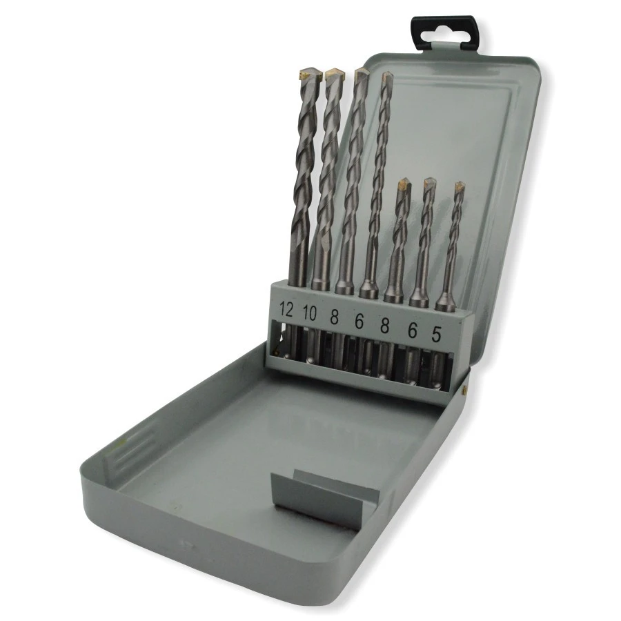 SDS Plus Hammerbohrersatz 7tlg. 5-12mm Steinbohrer Set Bohrer Bohrersatz 3 SDS Plus Hammerbohrersatz 7tlg. 5-12mm Steinbohrer Set Bohrer Bohrersatz