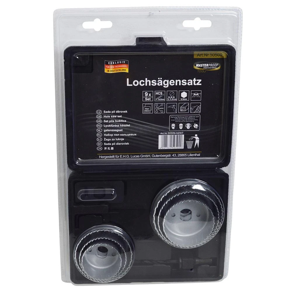 Lochsägensatz 9-teilig 50-60-65-72-75-86 Mm 3 Lochsägensatz 9-teilig 50-60-65-72-75-86 Mm