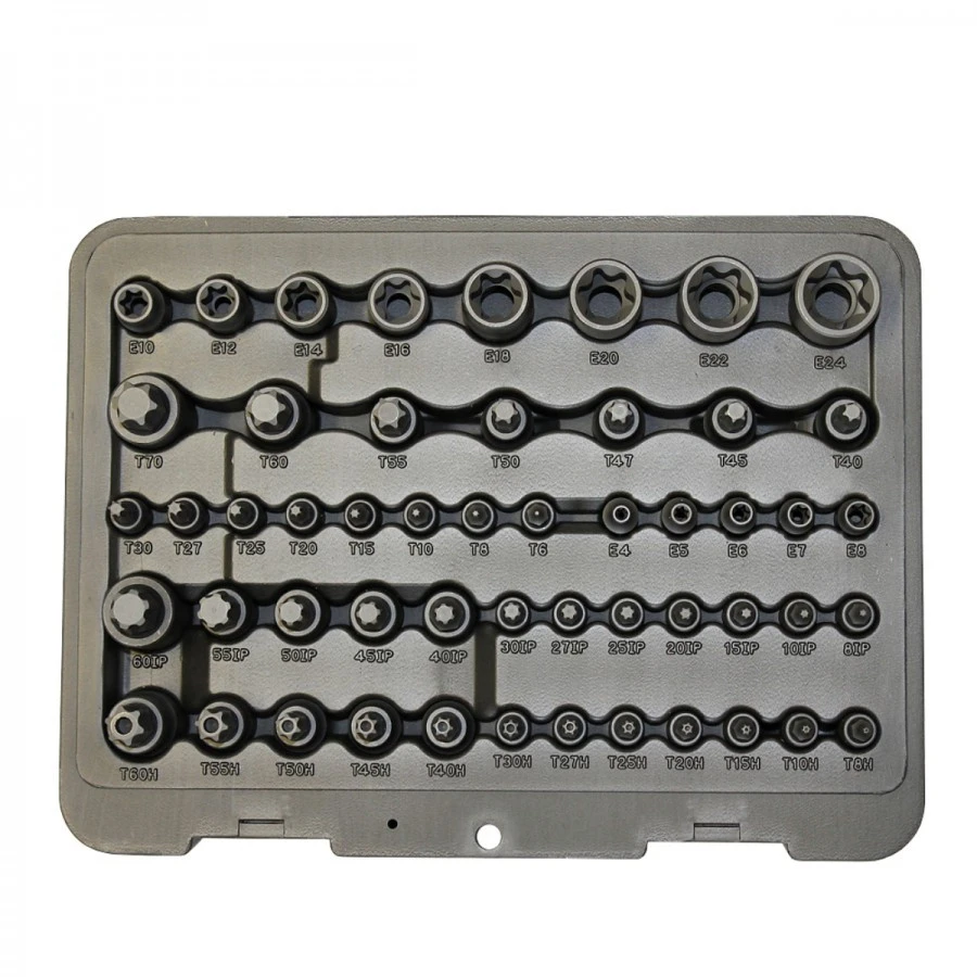 Normex Profi Steckschlüsseleinsätze Satz 52-teilig E-Profil TX Mit Bohrung TX-Plus 3 Normex Profi Steckschlüsseleinsätze Satz 52-teilig E-Profil TX Mit Bohrung TX-Plus