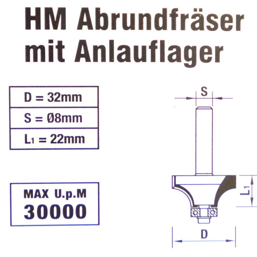 Drillcraft HM-Abrundfräser 32 Mm 4 Drillcraft HM-Abrundfräser 32 Mm – Bild 2