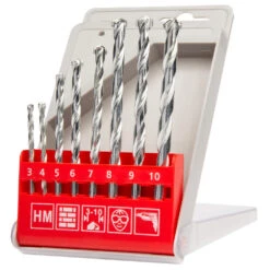 HM Steinbohrersatz 8-teilig 3-10 Mm Aus Verzinktem Stahl