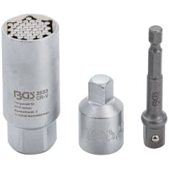 Multi-Einsatz Set 3-teilig Mit Steckschlüssel-Adapter Und Adapter